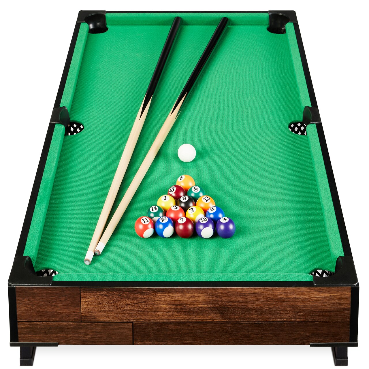 Best Choice Products 40in Tabletop Billiard Table, Pool Game Table w/ 2 Cue Sticks, Ball Set, Storage Bag